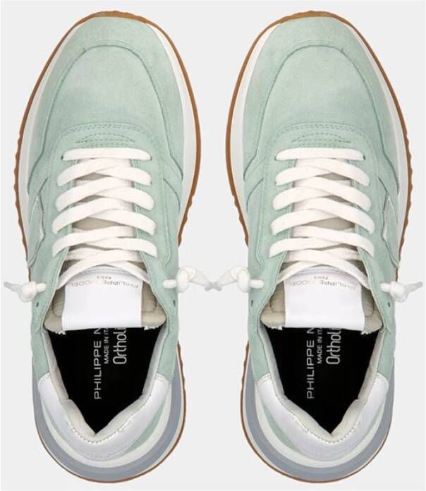 Philippe Model Tropez 2.1 Suède Lage Sneakers Groen Dames