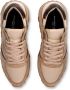 Philippe Model Beige Hardloopschoenen met Metallic Accenten Beige Dames - Thumbnail 4