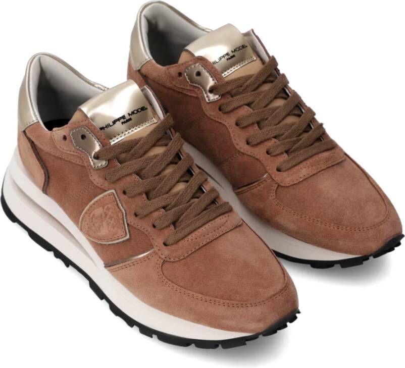 Philippe Model Sneakers Tropez Haute Running Brown Dames