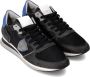 Philippe Model Vintage Style Running Sneakers Zwart Blauw Black Heren - Thumbnail 3