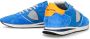 Philippe Model Blauw Oranje Leren Sneakers met Contrast Kraag Blue Heren - Thumbnail 6