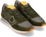 Philippe Model Leren Vetersluiting Sneakers Groen Heren - Thumbnail 3