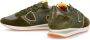 Philippe Model Leren Vetersluiting Sneakers Groen Heren - Thumbnail 7