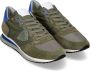 Philippe Model Blauw Groen Nylon Leren Sneakers voor Heren Green Heren - Thumbnail 2