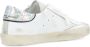 Philippe Model Lage Leren Sneaker met Suede en Glitter Inzetstukken White Dames - Thumbnail 2