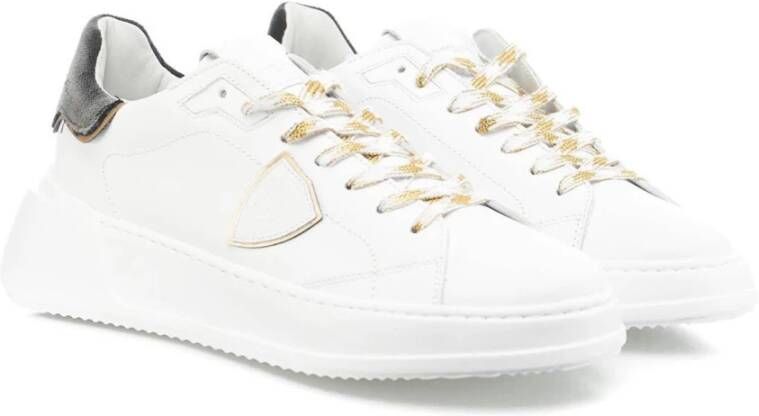 Philippe Model Witte Leren Sneakers voor Dames Aw23 Wit Dames