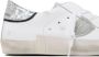 Philippe Model Lage Leren Sneaker met Suede en Glitter Inzetstukken White Dames - Thumbnail 10