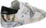 Philippe Model Grijze Sneakers met Vintage Effect en Glitterdetail Grijs Dames - Thumbnail 4