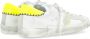 Philippe Model Paris X Leren Sneakers in Wit en Geel White Heren - Thumbnail 6