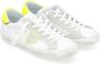 Philippe Model Paris X Leren Sneakers in Wit en Geel White Heren - Thumbnail 8