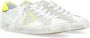 Philippe Model Paris X Leren Sneakers in Wit en Geel White Heren - Thumbnail 9