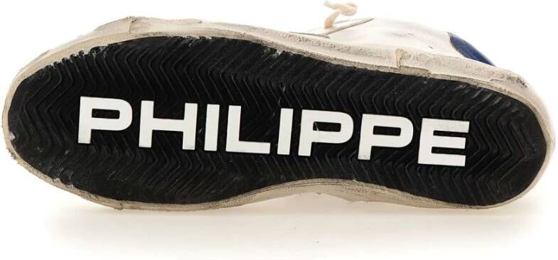 Philippe Model Stijlvolle Witte Sneakers voor Mannen Wit Heren