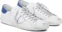 Philippe Model Witte en Blauwe Leren Lage Sneakers White Heren - Thumbnail 12