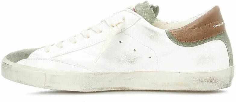 Philippe Model Mannenschoenen sneakers groen aw22 Wit Heren