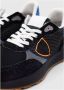 Philippe Model Sportieve Lage Sneaker in Zwart en Oranje Black Heren - Thumbnail 5