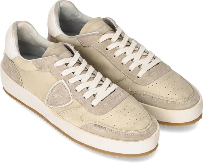 Philippe Model Stedelijke sneaker met minimalistisch design Beige Heren