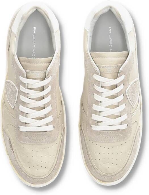 Philippe Model Stedelijke sneaker met minimalistisch design Beige Heren