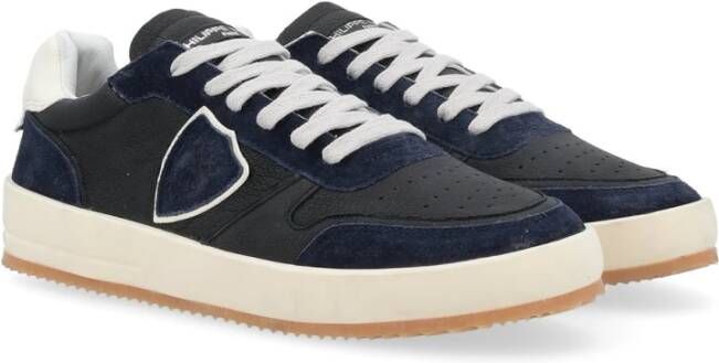 Philippe Model Stijlvolle Lage Heren Sneakers in Blauw Blue Heren