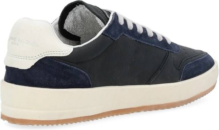 Philippe Model Stijlvolle Lage Heren Sneakers in Blauw Blue Heren