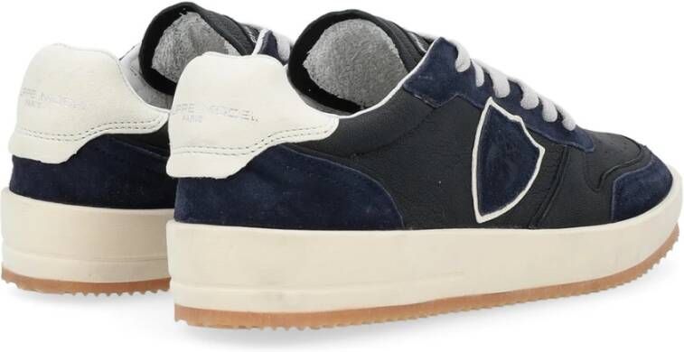 Philippe Model Stijlvolle Lage Heren Sneakers in Blauw Blue Heren