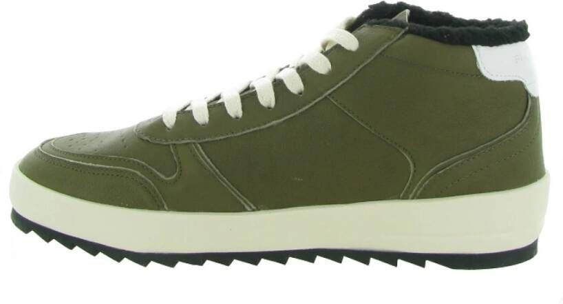 Philippe Model Stijlvolle Mid-Top Schoenen Green Heren