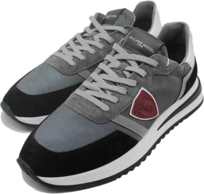 Philippe Model Stijlvolle Sneakers Anthracite Tropez Gray Heren