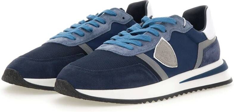 Philippe Model Stijlvolle Sneakers Blue Heren