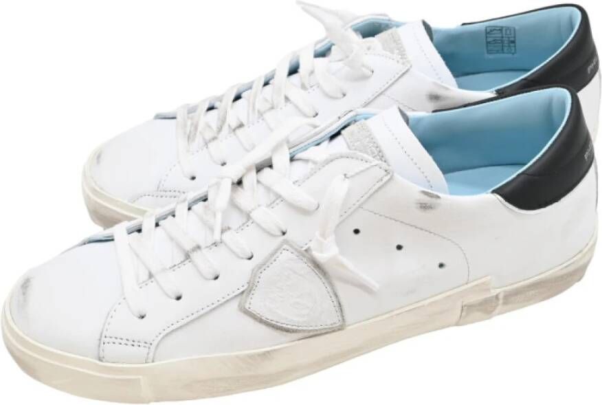 Philippe Model Stijlvolle Sneakers in Wit en Zwart Multicolor Heren