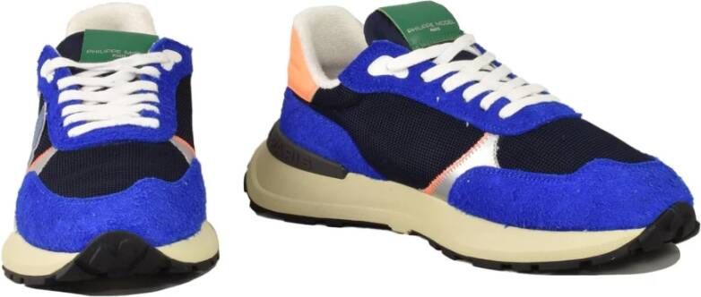 Philippe Model Stijlvolle Sneakers met Rubberen Zool Blue Heren