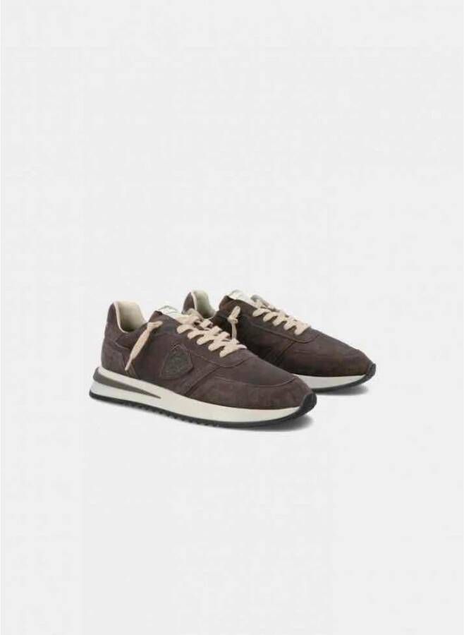 Philippe Model Stijlvolle Sneakers voor Mannen en Vrouwen Brown Heren