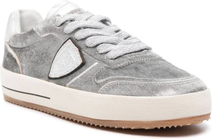 Philippe Model Stijlvolle Sneakers voor Mannen en Vrouwen Gray Dames