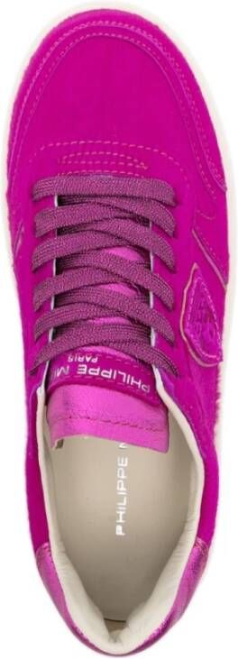 Philippe Model Stijlvolle Sneakers voor Mannen en Vrouwen Pink Dames