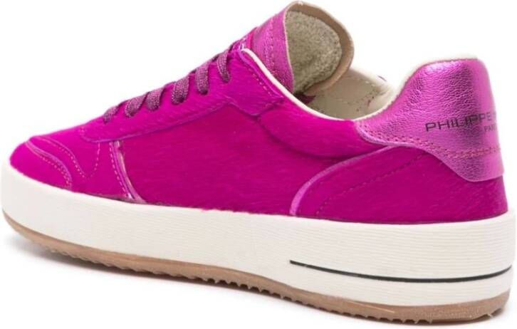 Philippe Model Stijlvolle Sneakers voor Mannen en Vrouwen Pink Dames