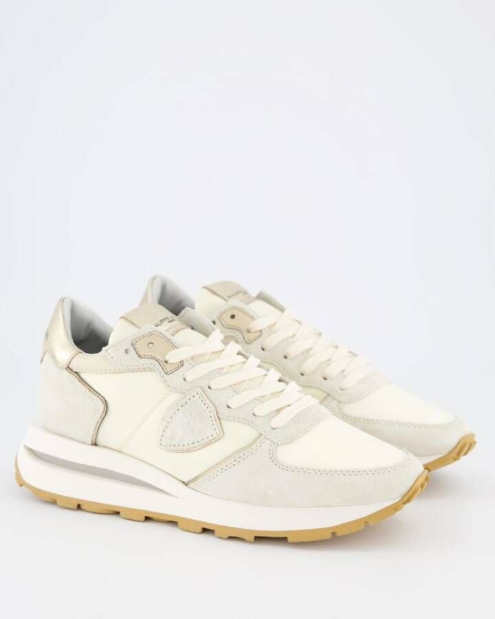 Philippe Model Stijlvolle Tropez Haute Low Sneakers Beige Dames