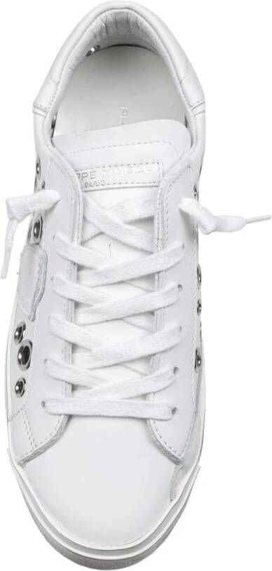 Philippe Model Studded Witte Leren Sneakers White Dames