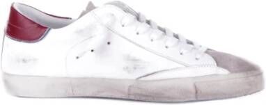 Philippe Model Suède Logo Sneakers Rubberen Zool White Heren