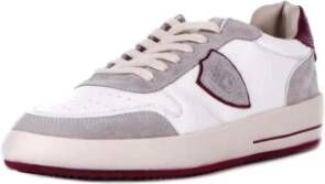 Philippe Model Suède Logo Sneakers Rubberen Zool White Heren