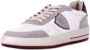 Philippe Model Vintage Basketbal Geïnspireerde Sneakers Wit Bordeaux White Heren - Thumbnail 11