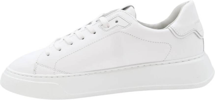 Philippe Model Temple Low Sneakers in wit leer White Heren