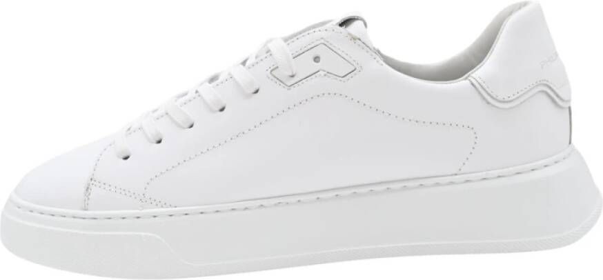 Philippe Model Temple Low Sneakers in wit leer White Heren