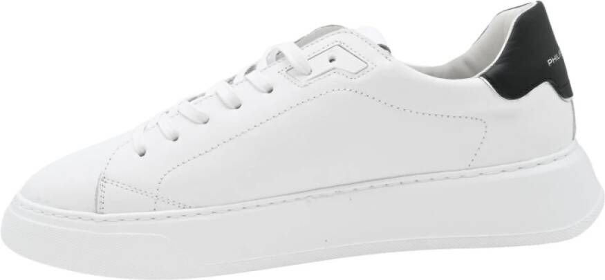 Philippe Model Temple Low Sneakers in Wit Zwart White Heren