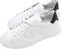 Philippe Model Temple Low Sneakers in Wit Zwart White Heren - Thumbnail 3