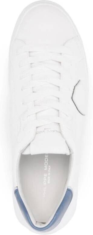 Philippe Model Temple Veau Lage Sneakers Zwart Wit White Heren