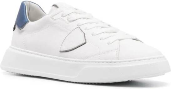 Philippe Model Temple Veau Lage Sneakers Zwart Wit White Heren