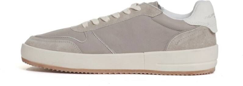 Philippe Model Tortora Leren Sneakers Beige Heren