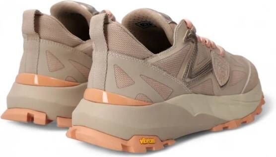 Philippe Model Trekking-geïnspireerde stoffen sneakers met Vibram zool Beige Dames