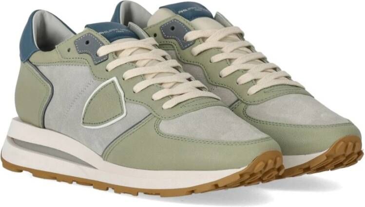 Philippe Model Tropez Haute Low Groen Sneaker Gray Heren