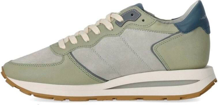 Philippe Model Tropez Haute Low Groen Sneaker Gray Heren