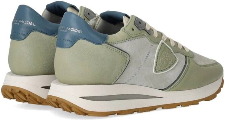 Philippe Model Tropez Haute Low Groen Sneaker Gray Heren