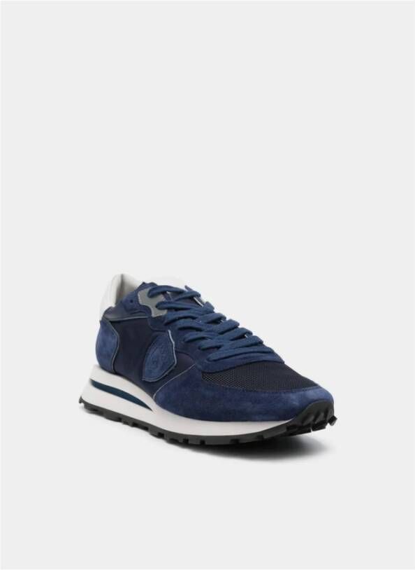 Philippe Model Stijlvolle Nylon Sneakers Blue Heren